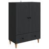 vidaXL Bufet Czarny 66 x 34,5 x 95 cm Drewno inżynieryjne