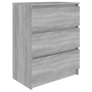 vidaXL Komoda, szary dąb sonoma, 60x35x76 cm, materiał drewnopochodny