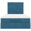 vidaXL Rama łóżka otomana z materacami, niebieska, 120x200 cm, aksamit
