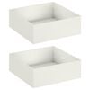vidaXL Doniczka ogrodowa 2 szt. Biały 60 x 60 x 20 cm Stal zimnogięta