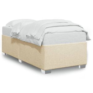 vidaXL Rama ł&oacute;żka bez materaca Kremowa 80x200 cm Tkanina