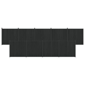 vidaXL Panel ogrodzeniowy 9 pcs WPC i aluminium Czarny
