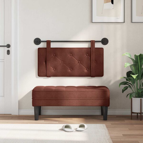 vidaXL Wisząca Głowa Błyszczący Brąz 90 cm Antyczny PU