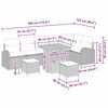 vidaXL Zestaw Sof na Ogr&oacute;d z poduszką 9 pcs Beżowy i jasnoszary