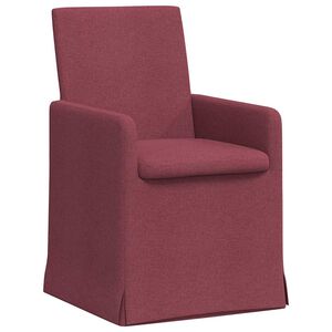 vidaXL Krzesła jadalne 2 szt. tkanina czerwone wino 57 x 68 x 94 cm