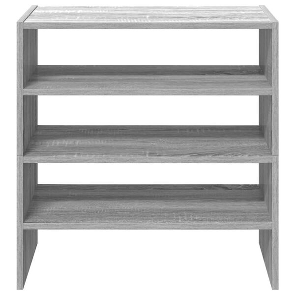 vidaXL Stojaki na buty 2 szt., sztaplowany, szary dąb, 60x30x30,5 cm