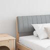 vidaXL Tapicerowane wezgłowie Jasnoszary 200 cm Lite drewno sosnowe