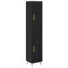 vidaXL Highboard 2 szt. Czarny Dąb 34,5 x 34 x 180 cm