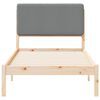 vidaXL Ramka ł&oacute;żka z tapicerowanym wezgłowiem Jasnoszary 100 x 200 cm