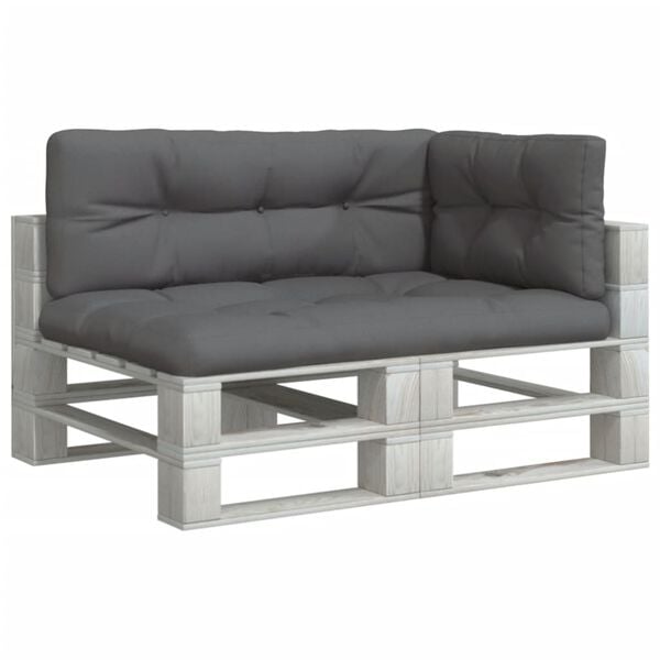 vidaXL Poduszki na palety, 3 szt., antracytowe, tkanina