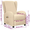 vidaXL Elektryczny fotel masujący, kremowy, tkanina