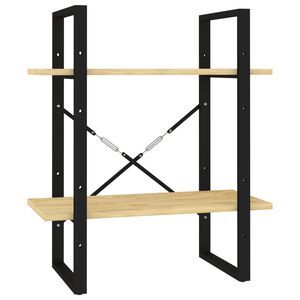 vidaXL 2-poziomowy regał na książki, 60x30x70 cm, lite drewno sosnowe