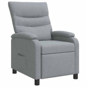 vidaXL Fotel recliner jasnoszary tkanina