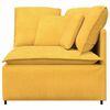 vidaXL Modułowy Narożnik Sofa z Poduszkami Jasnożółty 100 cm