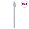 vidaXL Śledzie do namiotu, 24 szt., kształt V, 24 cm, &Oslash;20 mm, stal