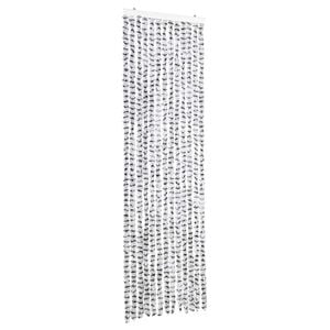 vidaXL Zasłona przeciwko owadom, jasno i ciemnoszara, 56x185cm, szenil