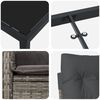 vidaXL Zestaw do jadalni w ogrodzie z poduszką 7 pcs Szary polirattan