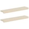 vidaXL Parapety 2 szt. Biały 70 x 15 x 2 cm Dąb lite