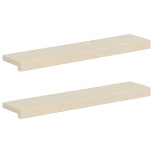 vidaXL Parapety 2 szt. Biały 70 x 15 x 2 cm Dąb lite