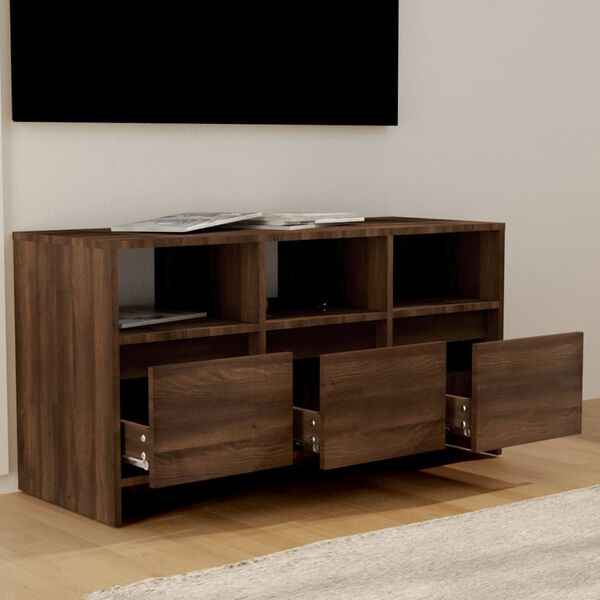 vidaXL Szafka pod TV, brązowy dąb, 102x37,5x52,5 cm