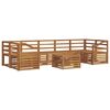 vidaXL Zestawy sof 8 pcs Naturalny Lite Drewno Akacji