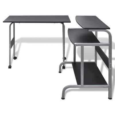 Zestaw biurko komputerowe + stół (Czarne)