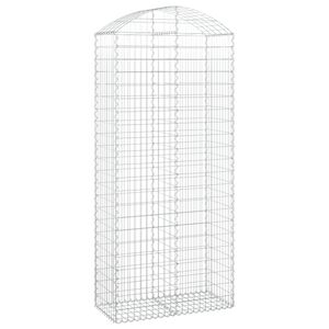 vidaXL Łukowaty kosz gabionowy 100x50x220/240 cm, galwanizowane żelazo