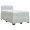 vidaXL Ł&oacute;żko Box Spring z materacem i LED jasnoszary 120 x 190 cm