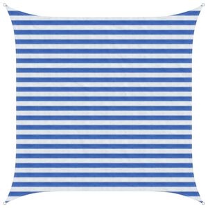 vidaXL Żagiel przeciwsłoneczny Niebieski i biały 2,5 x 2,5 m HDPE