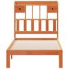 vidaXL Ł&oacute;żko z regałem, bez materaca, woskowy brąz, 75x190 cm, sosnowe