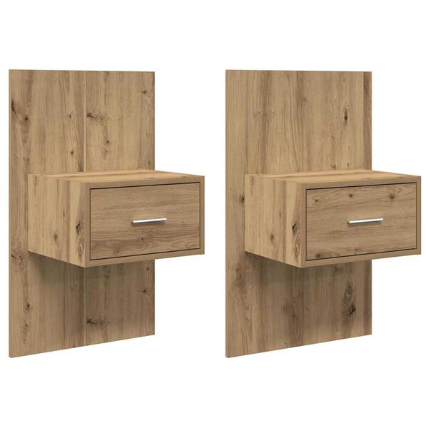vidaXL Szafka Nocna 2 pcs Dąb rzemieślniczy 50 x 32,5 x 80cm
