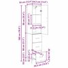 vidaXL Highboard z szufladą Stare drewno 34,5 x 34 x 180 cm