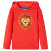 vidaXL Bluza dziecięca z kapturem, czerwona, 104