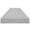 vidaXL Półki ścienne, 2 szt., szarość betonu, 120 x 23,5 x 3,8 cm, MDF
