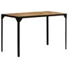 vidaXL St&oacute;ł jadalniany, surowe drewno mango i stal, 120 cm