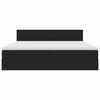 vidaXL Ł&oacute;żko z miejscem do przechowywania Czarny 200 x 200 cm Aksamit
