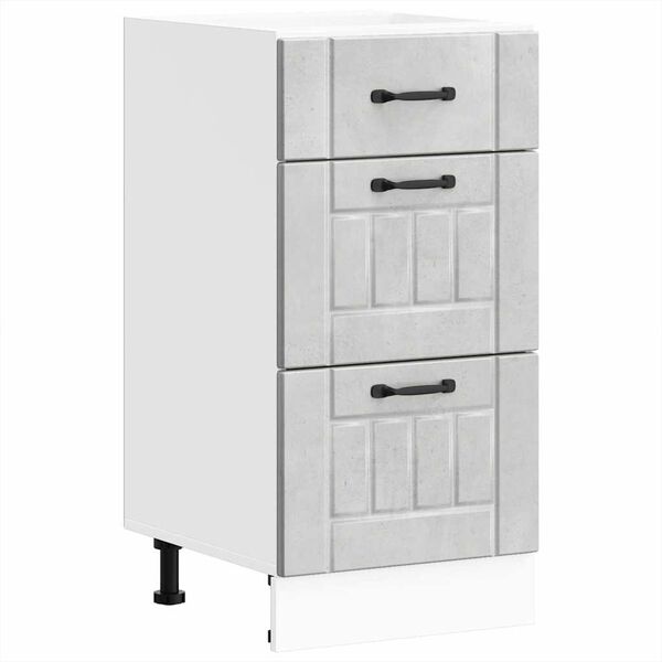 vidaXL Szafka kuchenna dolna &bdquo;Lucca&rdquo; Betonowa szarość Drewno klejone