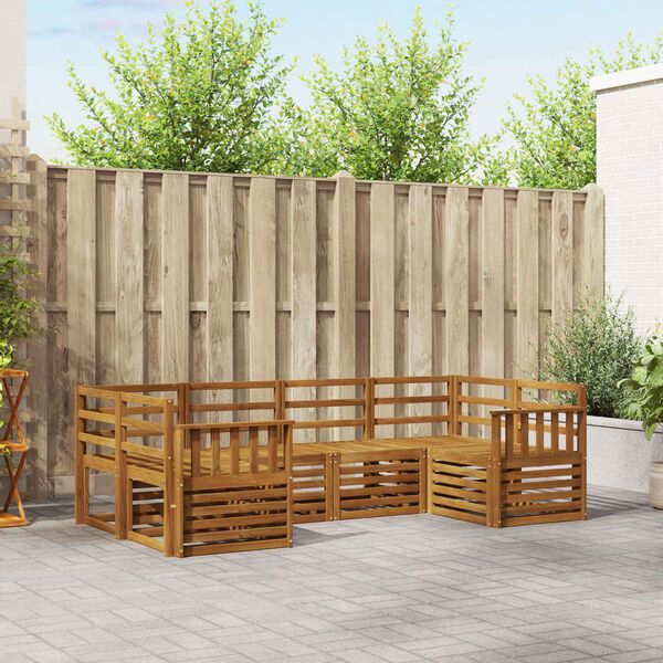 vidaXL Zestawy sof 6 pcs Naturalny Lite Drewno Akacji