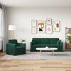 vidaXL Sofa 2 pcs Ciemna zieleń 198 x 78 x 80 cm Aksamit