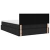 vidaXL Ł&oacute;żko z miejscem na przechowywanie i LED Czarny 140 x 200 cm