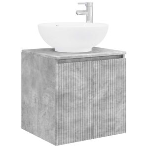 vidaXL Umywalka ścienna z szafką Betonowy szary 49,5 x 44,5 x 65 cm