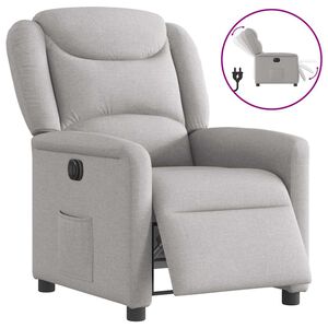 vidaXL Elektryczny fotel rozkładany Cloud Grey Fabric