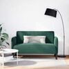 vidaXL Sofa dwuosobowa Ciemnozielona 109 cm Aksamit