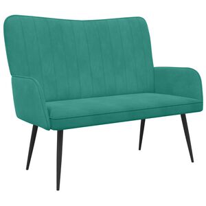 vidaXL Sofa dwuosobowa Turkusowy 115 x 61 x 87 cm Welur