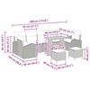 vidaXL Zestaw Sof na Ogr&oacute;d z poduszką 10 pcs Szary Polirattan