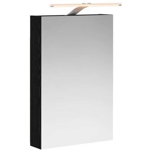 vidaXL Szafka z lustrem do łazienki Czarny Dąb 40 x 10,5 x 60,5 cm