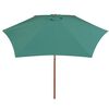 vidaXL Parasol ogrodowy, 270x270 cm, drewno, zielony