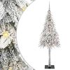 vidaXL Choinka z 300 diodami LED z podstawą Biały 210 cm PE i stal