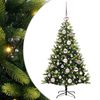 vidaXL Sztuczna skandynawska choinka z zawiasami 150 LED zielony