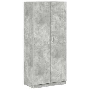 vidaXL Szafa, betonowa szarość, 90x52x200 cm, materiał drewnopochodny
